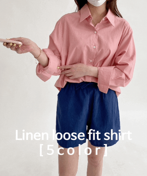 [ woman ] 베이직 린넨 루즈핏 셔츠 5color
